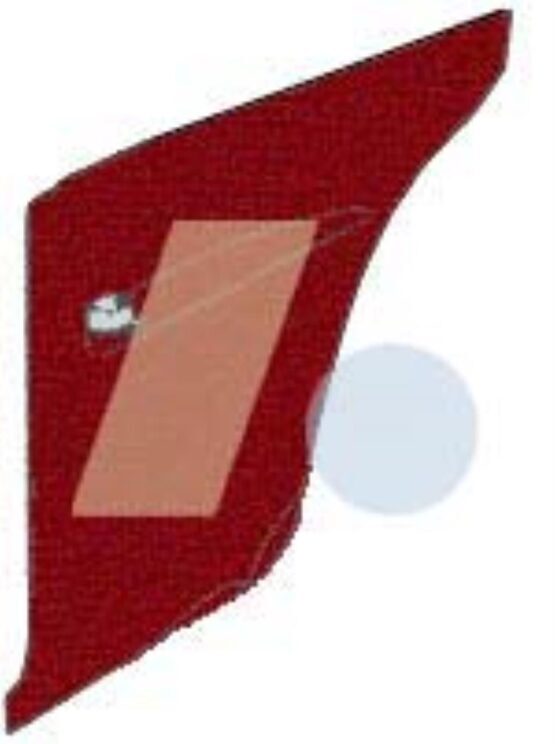 Bezug Seitenverkleidung h.l., rot, 2-trg.